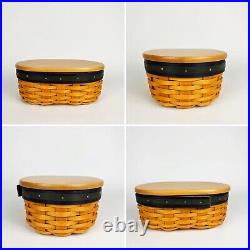 Longaberger Set of 5 Collectors Club Shaker Harmony Baskets Protectors Lids