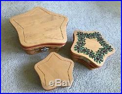 Longaberger Set of Three Sizes-2001 Christmas Star Baskets-FREE SHIPPING