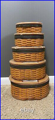 Longaberger Shaker Harmony Basket Series, Set of 5 Baskets. New