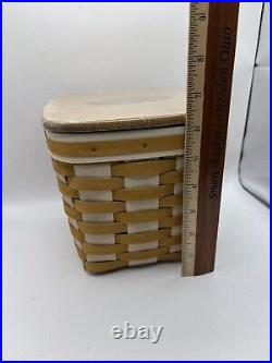 Longaberger Simply Living Tall Tissue With Protector, and Lid