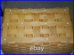 Longaberger Small Laundry Basket Set, with Liner & Protector, NEW