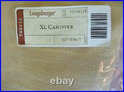 Longaberger Small Medium Large X Extra Large Canister Basket BUTTERNUT Liner SET