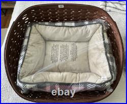 Longaberger Small Pet Bed Rare Rich Brown Stain Color