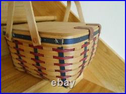Longaberger Small Picnic Basket Set Proudly American 03 shipping included