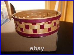 Longaberger Small Pie Dish with Lids, Protector & Basket, Combo Set Spice Pottery