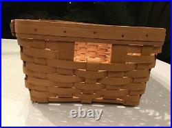 Longaberger Small Stowaway Basket With Lidwarm Brown Stainnew