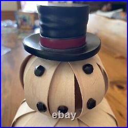 Longaberger Small Top Hat Snowman Basket 2013 Missing Nose