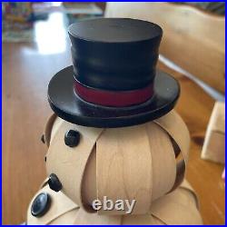 Longaberger Small Top Hat Snowman Basket 2013 Missing Nose