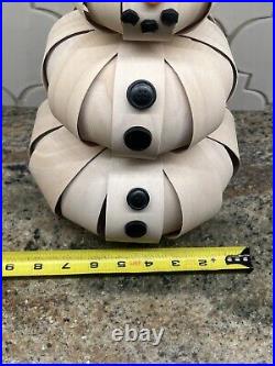 Longaberger Small Top Hat Snowman Basket With Face # 12735 Htf 12 2013