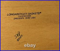 Longaberger Small Workload Basket Set with liner, protector, and lid EUC