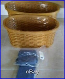 Longaberger Small and Large Work Load Basket complete sets MINT FREE SHIPPING