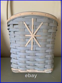 Longaberger Snowflake Door Hanging Basket Blue Rare Longaberger Snowflake Door Hanging Basket Blue Rare