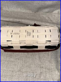 Longaberger Snowman Belly Cracker Basket With Protector Longaberger Snowman Belly Cracker Basket With Protector