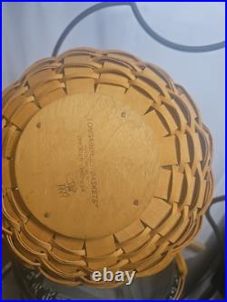Longaberger Snowman Frosty 2 Baskets 2000 wrought iron stand liners 23