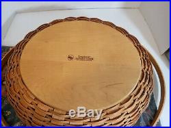 Longaberger Social Gathering Basket Set Botanical Liner Insulated Tote NEW