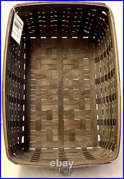 Longaberger Sort & Store Large Rectangle Storage Basket withFree Prot &Lid-NEW