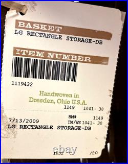 Longaberger Sort & Store Large Rectangle Storage Basket withFree Prot &Lid-NEW
