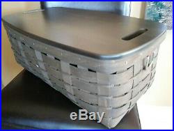 Longaberger Sort & Store Medium Storage Basket Set with Lid Deep MINT FREE SHIP