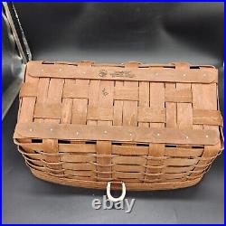Longaberger Sort & Store Rich Brown Large Desktop Basket, Prot, Liner OFFICE