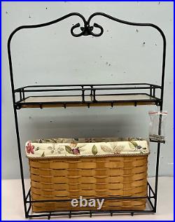 Longaberger Sort & Store Tall File Iron Stand/Basket/Shelf/Liner/Protector