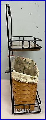 Longaberger Sort & Store Tall File Iron Stand/Basket/Shelf/Liner/Protector