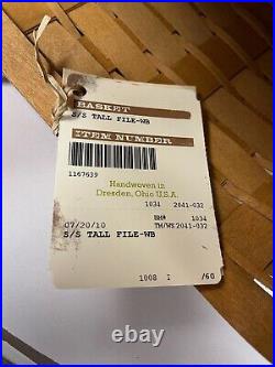 Longaberger Sort & Store Tall File Iron Stand/Basket/Shelf/Liner/Protector
