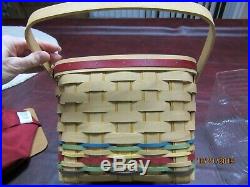 Longaberger Spice Market Picnic Tote Set with NEW Lid