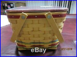 Longaberger Spice Market Picnic Tote Set with NEW Lid