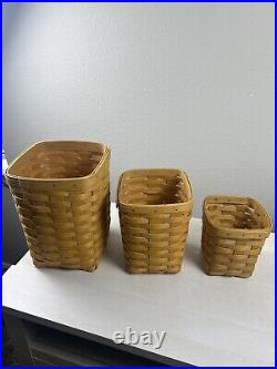 Longaberger Spoon Basket 2000 3 Piece Set