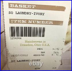 Longaberger-Square Laundry-Ivory/Warm Brown-NEW