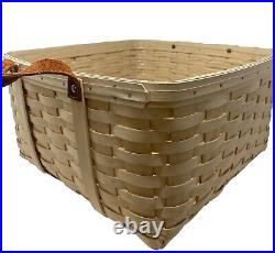 Longaberger Square Washday Basket and Protector White Wood