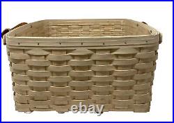 Longaberger Square Washday Basket and Protector White Wood