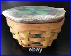 Longaberger St Patrick Irish Festival Basket with Lid, Liner, Protector, Tags 2015