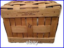 Longaberger Stairstep/ Step It Up Basket With Liner & Plastic Insert