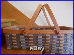 Longaberger Step-It-Up Basket Set Fieldstone weave 2016 host ex free shipping