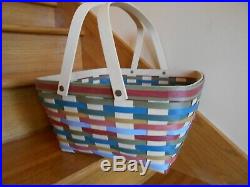 Longaberger Sunnyside Square Picnic Basket Set colorful gift shipping included