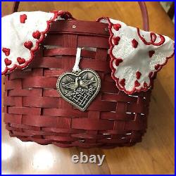 Longaberger Sweetheart Be My Valentine Basket Set New