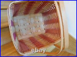 Longaberger Sweetheart Getaway Basket Set 1993 Red Stripe shipping included