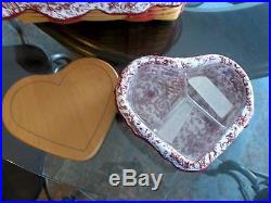 Longaberger Sweetheart Stacking Baskets Set of 3 NEW & Complete Valentines