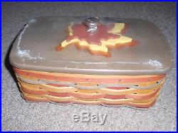 Longaberger, THE COLLECTORS CLUB MAPLE LEAVES FALL HARVEST BASKET Set NEW