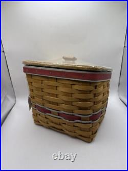 Longaberger TV Time Basket Set In OSU Colors Longaberger TV Time Basket Set In OSU Colors