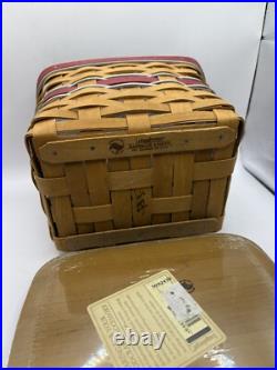 Longaberger TV Time Basket Set In OSU Colors Longaberger TV Time Basket Set In OSU Colors