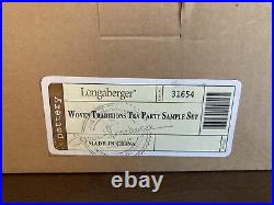 Longaberger Tea Party Sample Set #31654 & Tea Party Sugar #31651 NEW IN BOX RARE