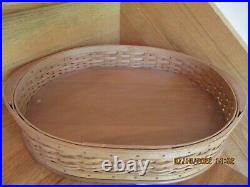 Longaberger Tea Tray Basket oval solid bottom 2004 C Club shipping included