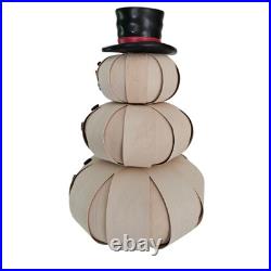 Longaberger Top Hat Snowman Whitewashed Basket Weave with Resin Hat 16 Tall 2012