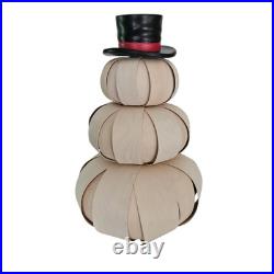 Longaberger Top Hat Snowman Whitewashed Basket Weave with Resin Hat 16 Tall 2012