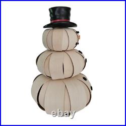 Longaberger Top Hat Snowman Whitewashed Basket Weave with Resin Hat 16 Tall 2012