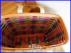Longaberger Tote Basket Set colorful! Cabo San Lucas Trip 17 shipping included