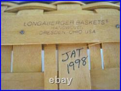 Longaberger Traditions Collection Hospitality Basket With 2 Liners & Fabric 1998