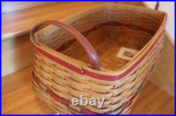 Longaberger Treasures Basket Set & Lid Red Holiday Host 02 shipping included